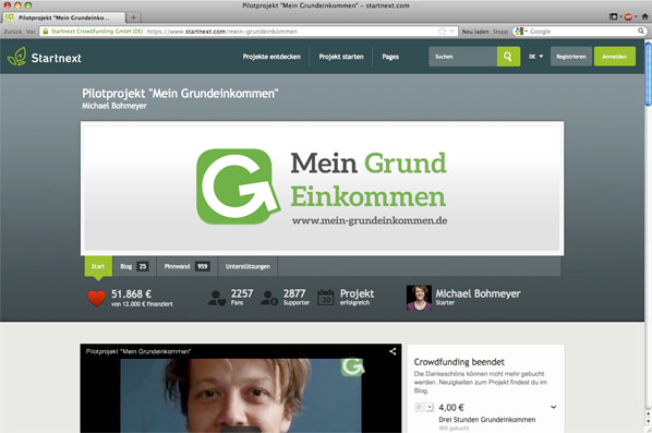 > Mein Grundeinkomen - Crowdfunding-Kampagne